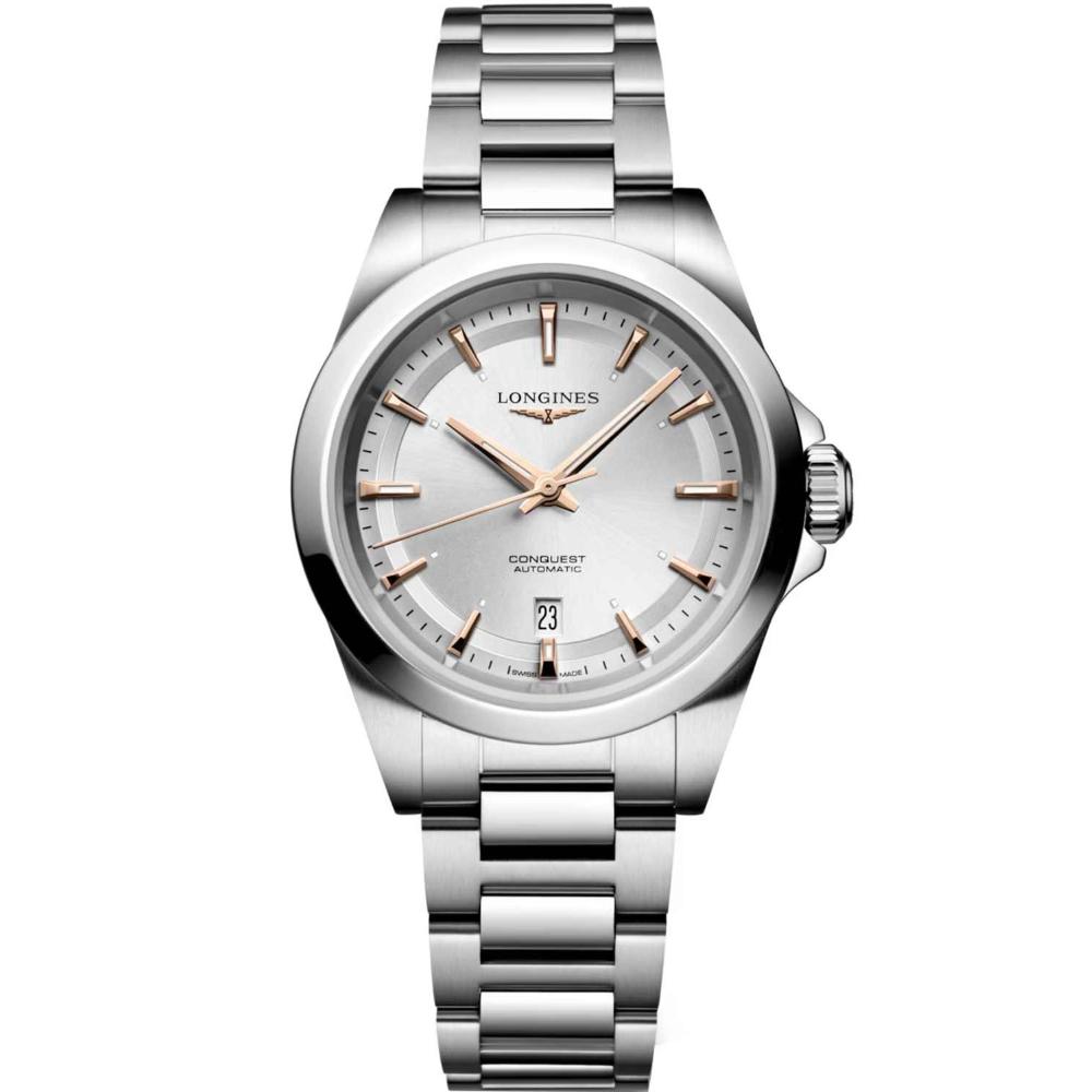 LONGINES Conquest Automatic Sunray Silver Dial 30mm Silver Stainless Steel Bracelet L33204726