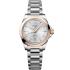 LONGINES Conquest Automatic Sunray Silver Dial 30mm Rose Gold 18 Karat Bezel Silver Stainless Steel Bracelet L33205726 - 0