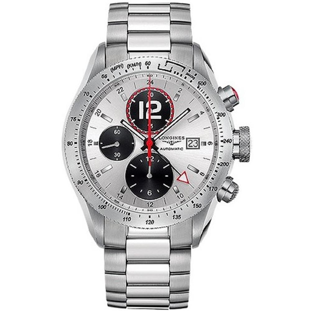 LONGINES Grand Vitesse GMT Chronograph Automatic 44mm Silver Stainless Steel Bracelet L36374706 - 1