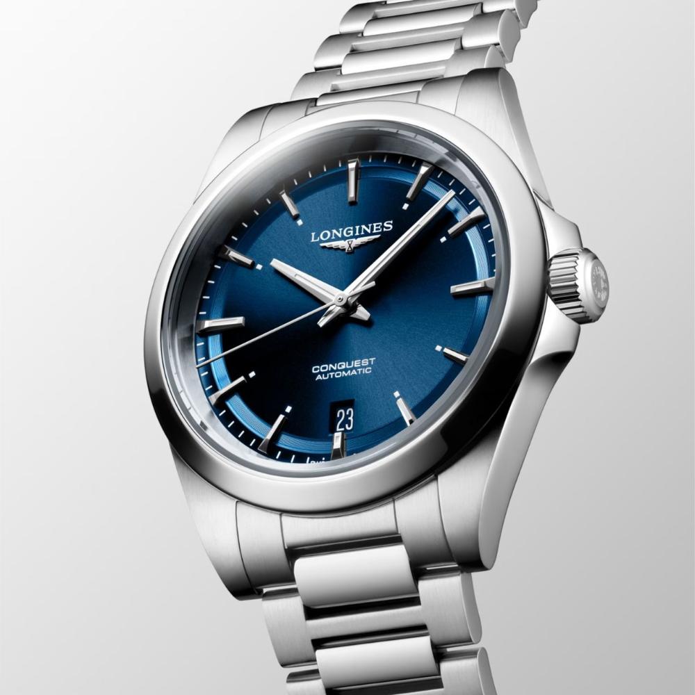 LONGINES Conquest Automatic Sunray Blue Dial 38mm Silver Stainless Steel Bracelet L37204926