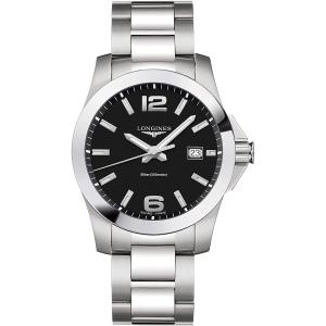 LONGINES Conquest Black Dial 41mm Silver Stainless Steel Bracelet L37594586 - 6879
