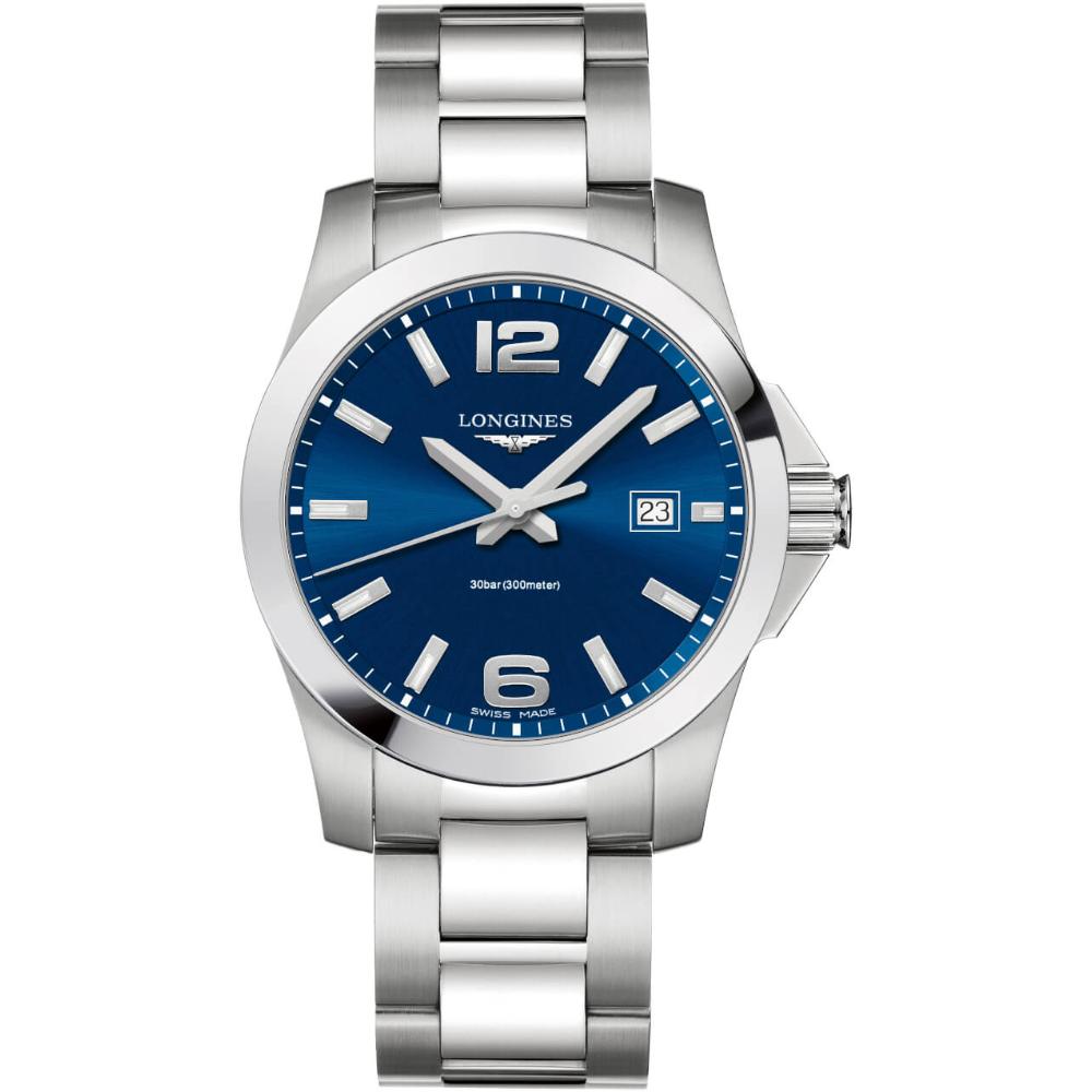 LONGINES Conquest Blue Dial 41mm Silver Stainless Steel Bracelet L37594966