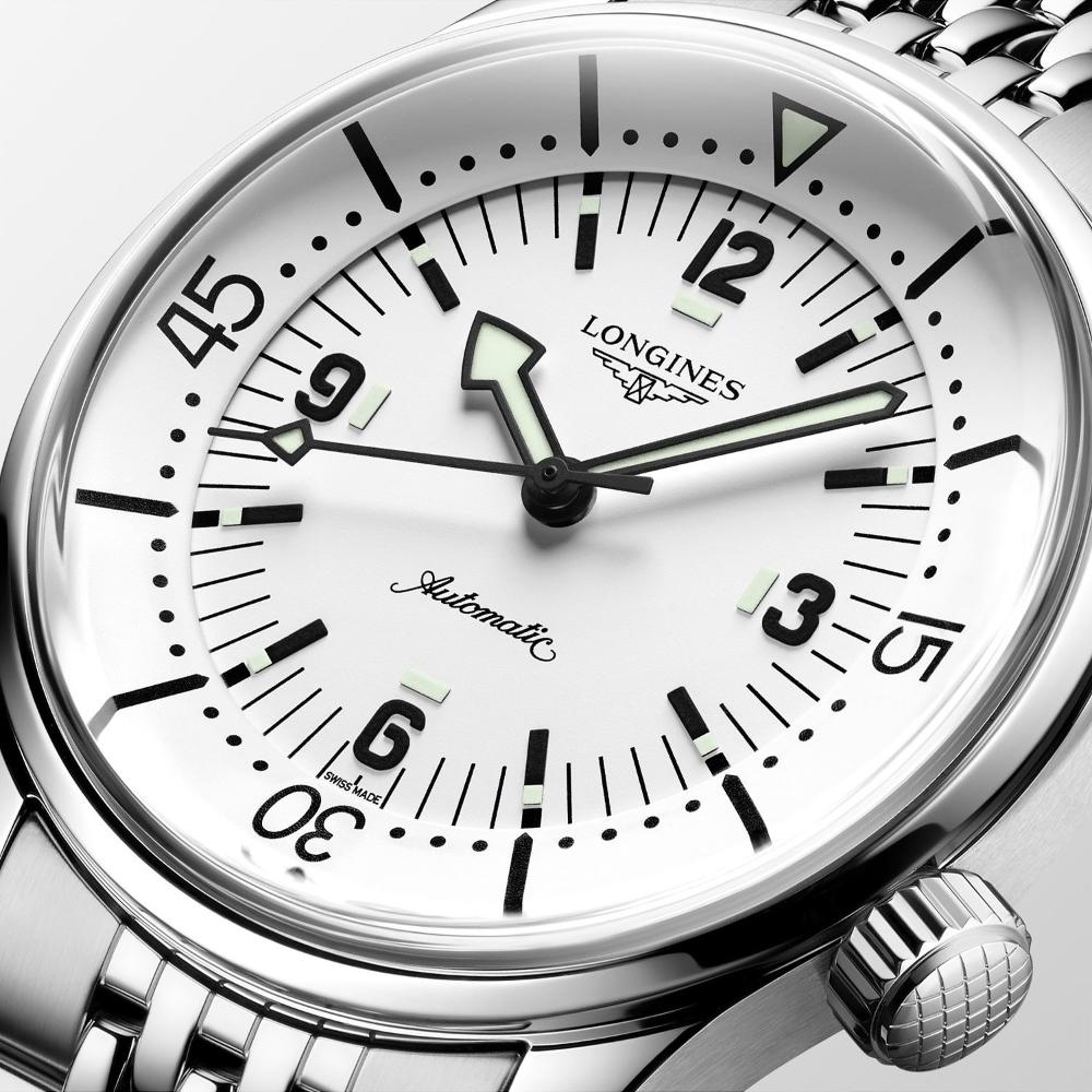 LONGINES Legend Diver White Dial 39mm Silver Stainless Steel Bracelet L37644166