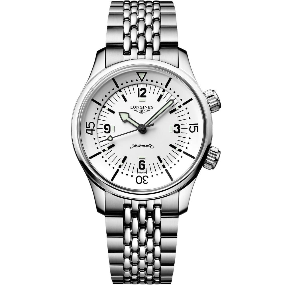 LONGINES Legend Diver White Dial 39mm Silver Stainless Steel Bracelet L37644166