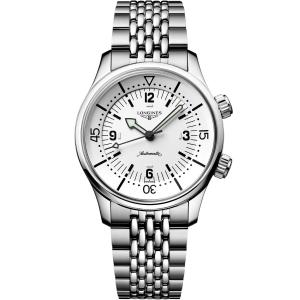 LONGINES Legend Diver White Dial 39mm Silver Stainless Steel Bracelet L37644166 - 60090