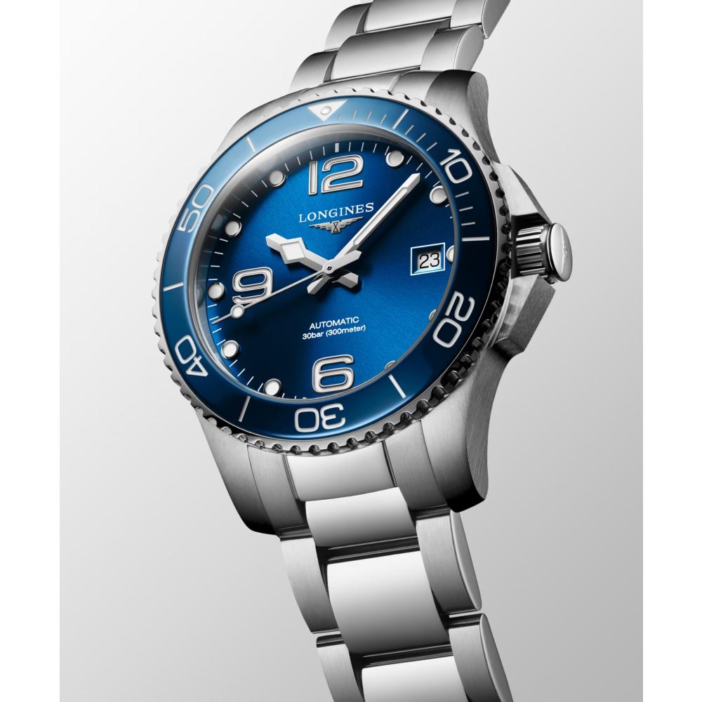 LONGINES HydroConquest Blue Ceramic Automatic 39mm Silver Stainless Steel Bracelet L37804966 - 7