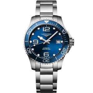 LONGINES HydroConquest Blue Ceramic Automatic 39mm Silver Stainless Steel Bracelet L37804966 - 37886