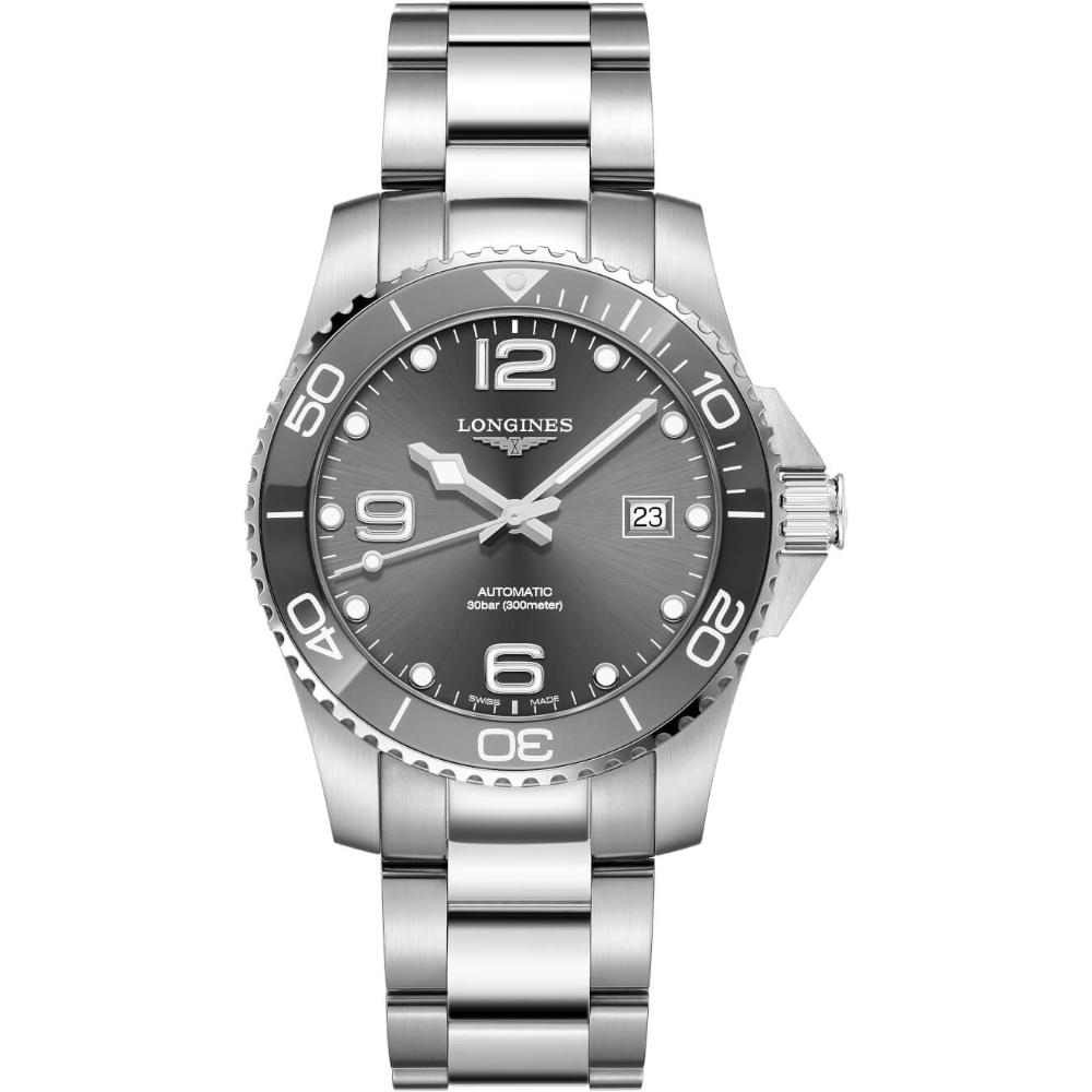 LONGINES Hydro Conquest Ceramic Automatic 41mm Silver Stainless Steel Bracelet L37814766 - 1