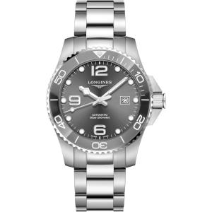 LONGINES Hydro Conquest Ceramic Automatic 43mm Silver Stainless Steel Bracelet L37824766 - 7151