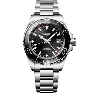 LONGINES HydroConquest GMT Ceramic Automatic Black Dial 41mm Silver Stainless Steel Bracelet L37904566 - 42334