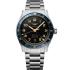LONGINES Spirit Zulu Time Anthracite Gold Dial 42mm Silver Stainless Steel Bracelet L38124606 - 0
