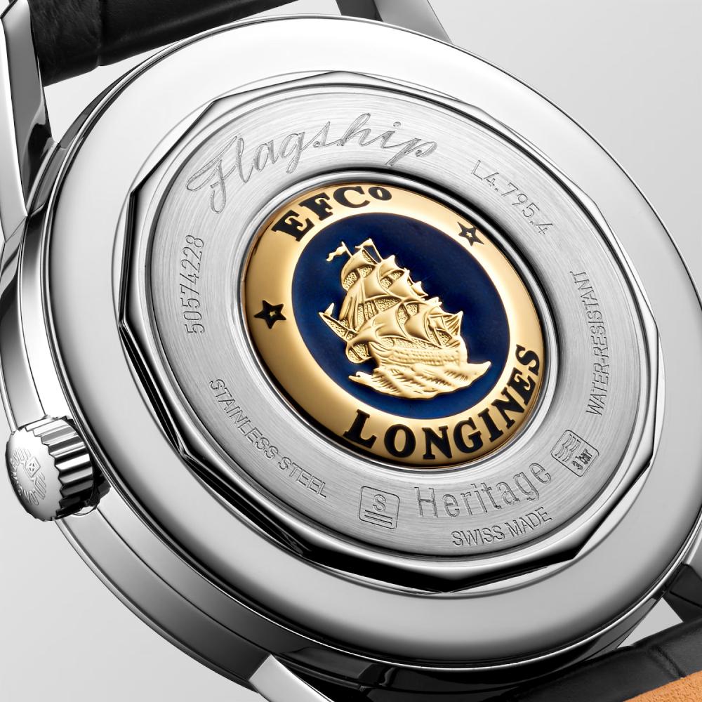 LONGINES Flagship Heritage Automatic Beige Dial 38.50mm Silver Stainless Steel Brown Leather Strap L47954782