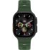 LEE COOPER Square Edge Plus Smartwatch 49 x 43mm Black Metal Green Rubber Strap LC.SM.3.04 - 0