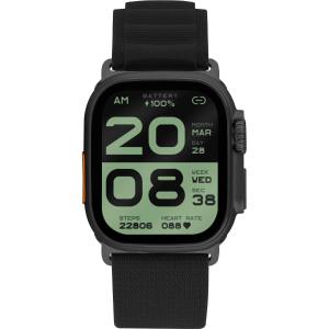 LEE COOPER Square Edge Plus Smartwatch 49 x 43mm Black Metal Black Fabric Strap LC.SM.3.12 - 40682