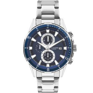 LEE COOPER 627 Chronograph Blue Dial 46mm Silver Stainless Steel Bracelet LC07627.390 - 40533
