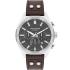 LEE COOPER 842 Dual Time Multifunction Grey Dial 45mm Silver Metal Brown Leather Strap LC07842.374 - 0