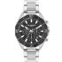 LEE COOPER 847 Dual Time Multifunction Black Dial 45mm Silver Stainless Steel Bracelet LC07847.350 - 0