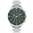 LEE COOPER 847 Dual Time Multifunction Green Dial 45mm Silver Stainless Steel Bracelet LC07847.370 - 0