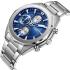 LEE COOPER Multifunction Blue Dial 44mm Silver Stainless Steel Bracelet LC08005.390 - 1