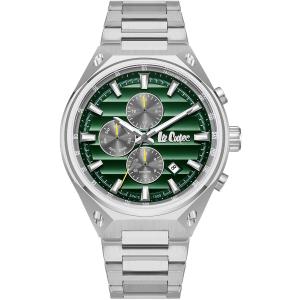 LEE COOPER Dual Time Multifunction Green Dial 45mm Silver Stainless Steel Bracelet LC08026.370 - 49035