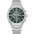 LEE COOPER Dual Time Multifunction Green Dial 45mm Silver Stainless Steel Bracelet LC08026.370 - 0