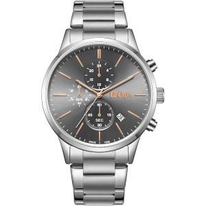 LEE COOPER Chronograph Anthracite Dial 43.5mm Silver Stainless Steel Bracelet LC08042.360 - 49017