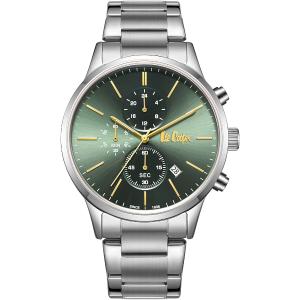 LEE COOPER Chronograph Green Dial 43.5mm Silver Stainless Steel Bracelet LC08042.370 - 49023