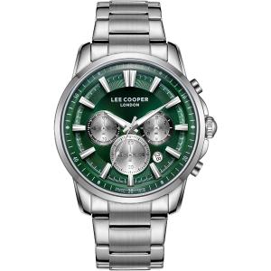 LEE COOPER Chronograph Green Dial 43mm Silver Stainless Steel Bracelet LC08068.370 - 49047