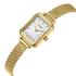 LEE COOPER Ladies White Dial 17.5mm Gold Stainless Steel Mesh Bracelet LC08086.120 - 1