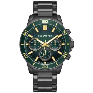 LEE COOPER Multifunction Green Dial 42mm Black Stainless Steel Bracelet LC08106.070 - 54883