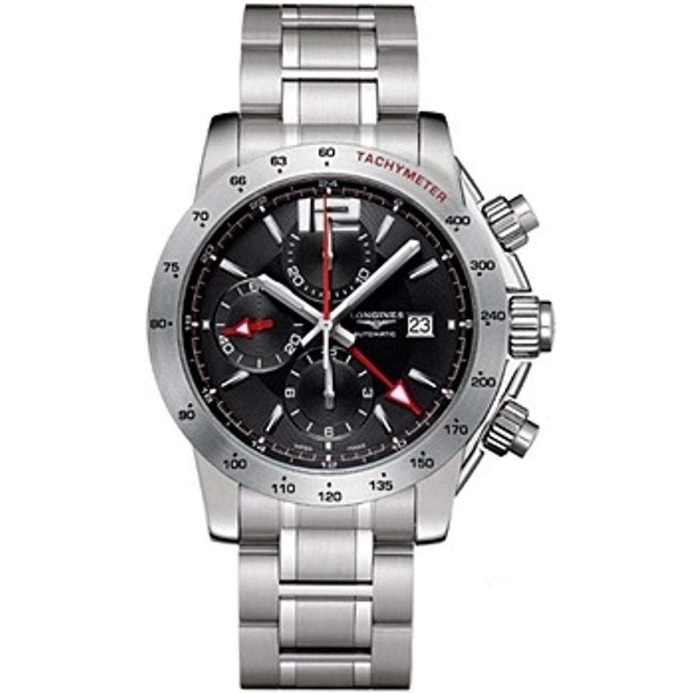 LONGINES Admiral GMT Chronograph Automatic 44mm Silver Stainless Steel Bracelet L36704566