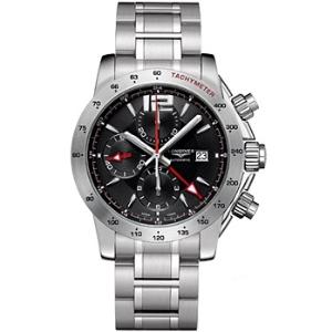 LONGINES Admiral GMT Chronograph Automatic 44mm Silver Stainless Steel Bracelet L36704566 - 6712