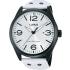 LORUS Classic Gent's 46mm Black Stainless Steel White Leather Strap RH963DX9 - 0