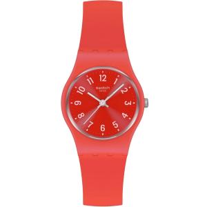 SWATCH Notes Of Coral Three Hands 25mm Red Silicone Strap LP165 - 49741