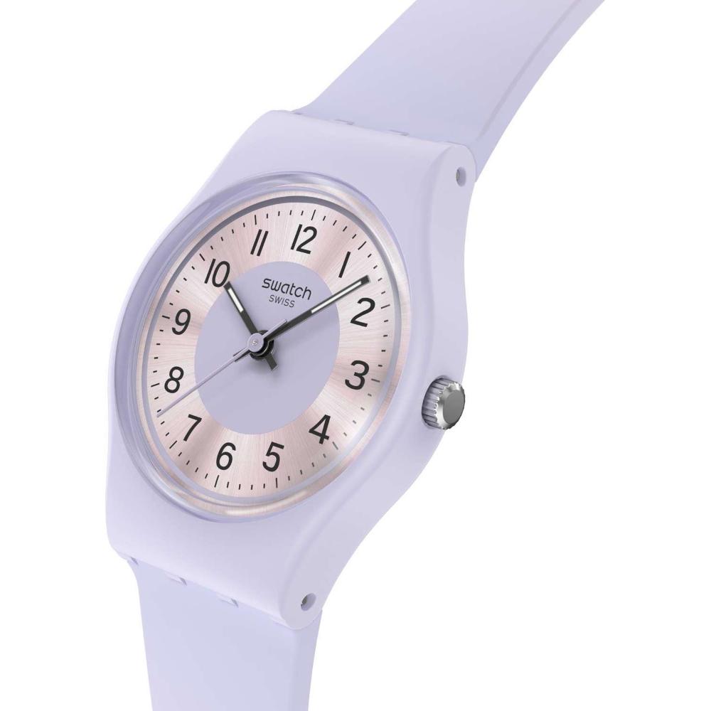 SWATCH Essentials Lilac Lightness 34mm Pink Silicone Strap LV121