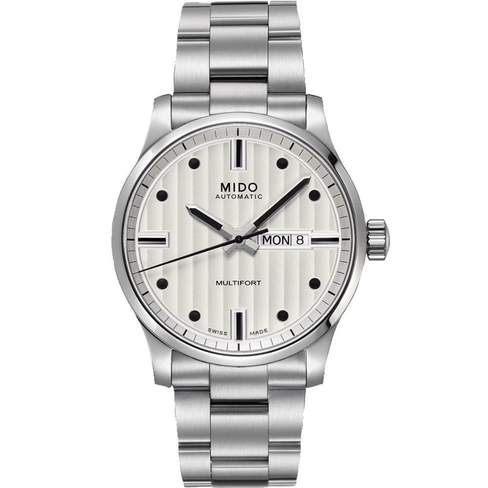 MIDO Multifort Automatic White Dial 42mm Silver Stainless Steel Bracelet M005.430.11.031.80