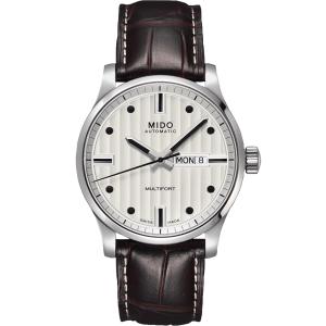 MIDO Multifort Automatic White Dial 42mm Silver Stainless Steel Brown Leather Strap M005.430.16.031.80 - 10575
