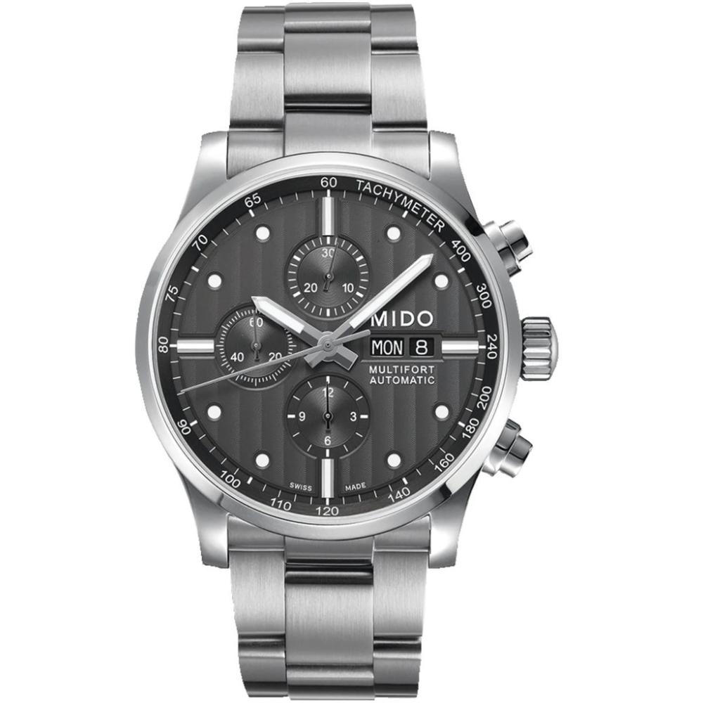 MIDO Multifort Chronograph Automatic 44mm Silver Stainless Steel Bracelet M005.614.11.061.00 - 1