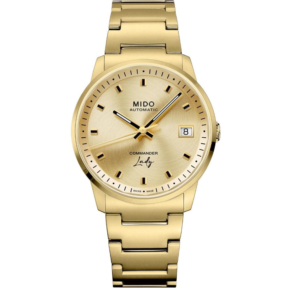 MIDO Commander Lady Automatic Gold Dial 36mm Gold Stainless Steel Bracelet M021.207.33.021.00