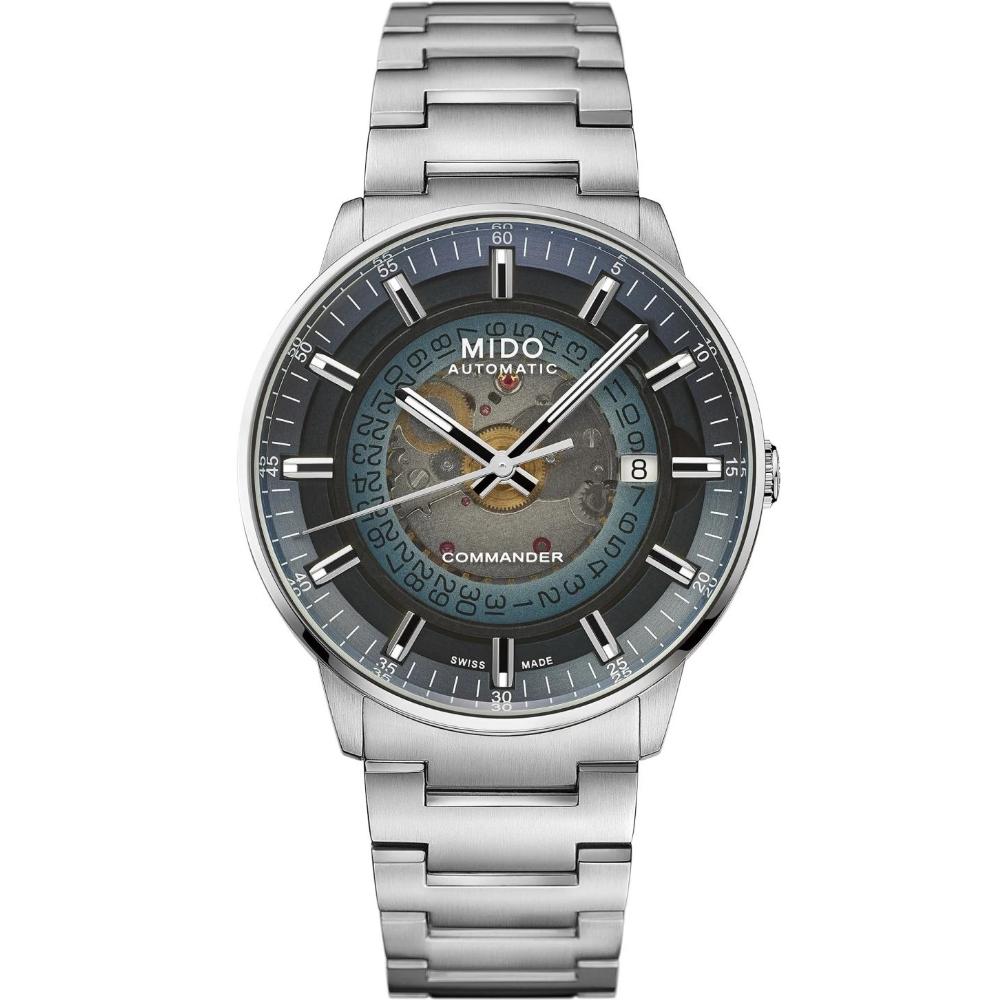 MIDO Commander Gradient See-Through Dial 40mm Silver Stainless Steel Bracelet M021.407.11.411.01