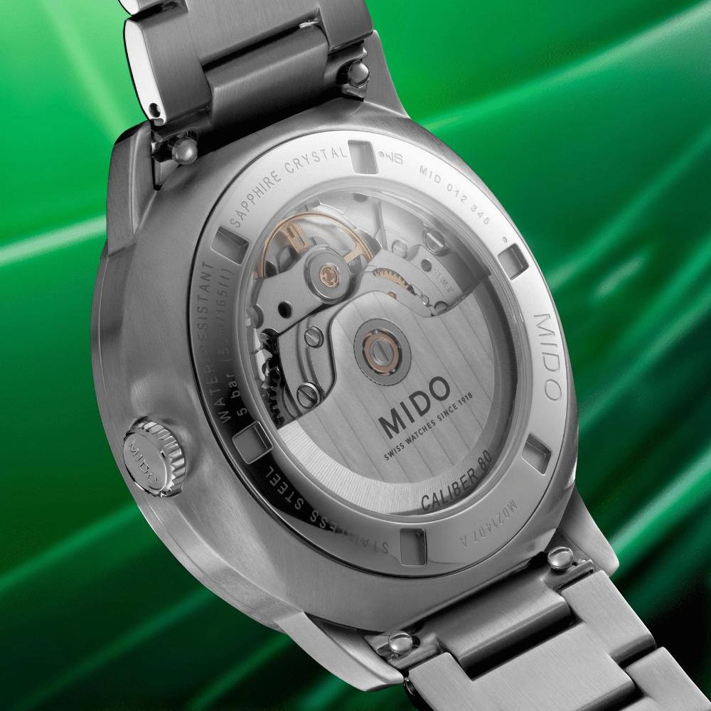 MIDO Commander Gradient See-Through Green Dial 40mm Silver Stainless Steel Bracelet M021.407.11.411.03 - 7