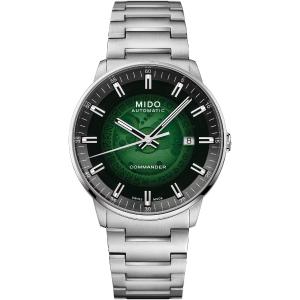 MIDO Commander Gradient See-Through Green Dial 40mm Silver Stainless Steel Bracelet M021.407.11.411.03 - 59830