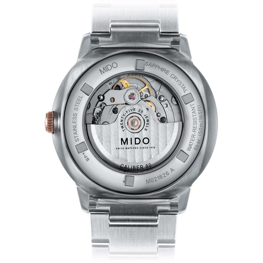 MIDO Commander Big Date Automatic Silver Dial 42mm Two Tone Rose Gold Stainless Steel Bracelet M021.626.22.031.00