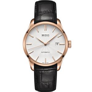 MIDO Belluna Sunray Automatic 40mm Rose Gold Stainless Steel Black Leather Strap M024.407.36.031.00 - 10642