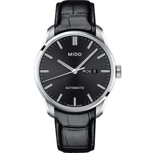 MIDO Belluna Sunray Automatic 42.5mm Silver Stainless Steel Black Leather Strap M024.630.16.051.00 - 10613