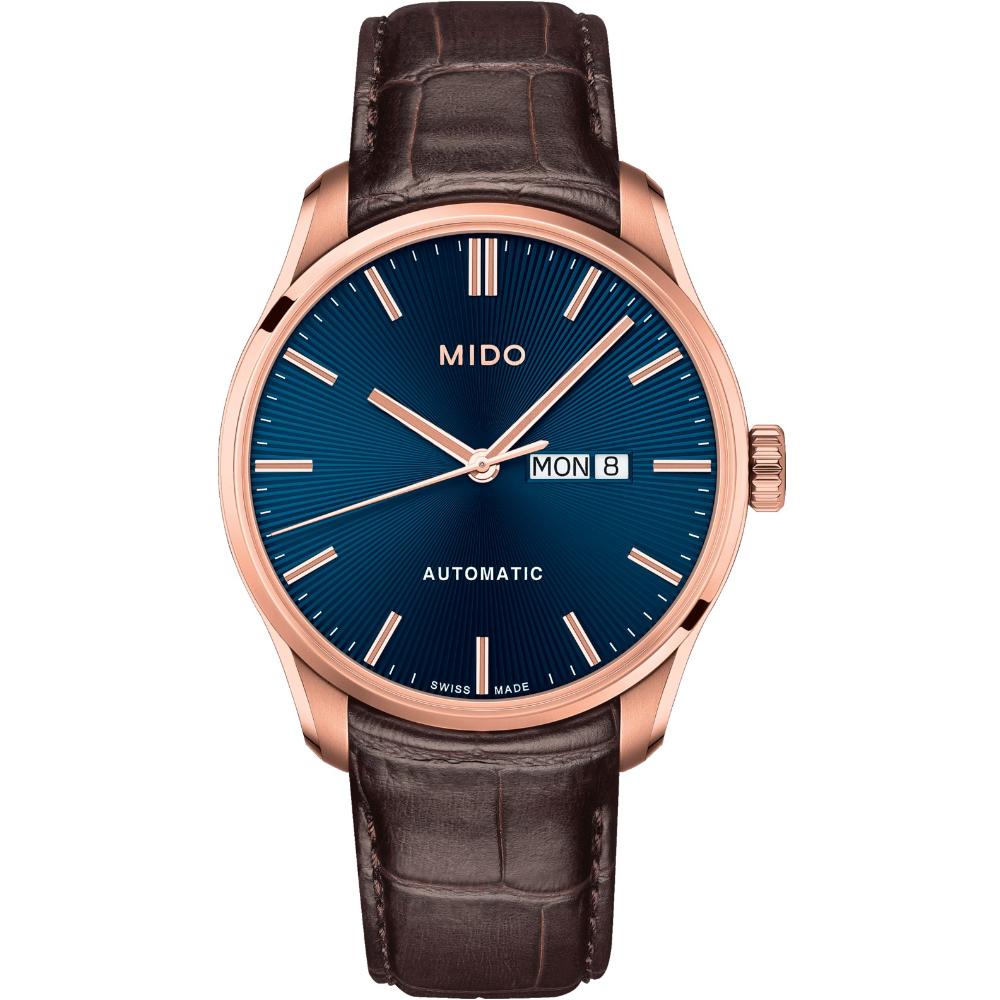 MIDO Belluna Sunray Automatic 42.5mm Rose Gold Stainless Steel Brown Leather Strap M024.630.36.041.00