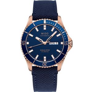 MIDO Ocean Star 200 Automatic 42.5mm Rose Gold Stainless Steel Blue Fabric Strap M026.430.36.041.00 - 10724