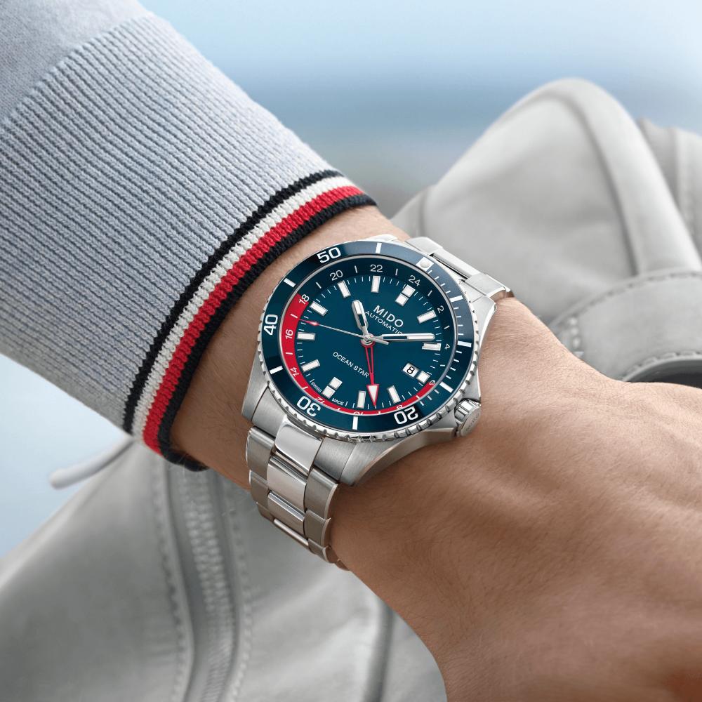 MIDO Ocean Star GMT Special Edition Blue Dial 44mm Silver Stainless Steel Bracelet M026.629.11.041.00 - 11