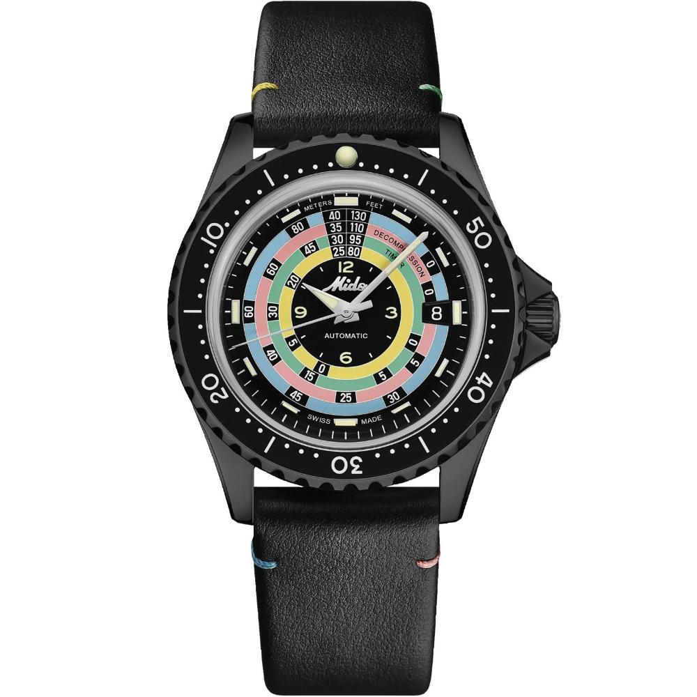 MIDO Ocean Star Decompression World Timer Automatic Limited Edition Black Dial 40.5mm Black Stainless Steel Mesh Bracelet M026.807.33.051.00