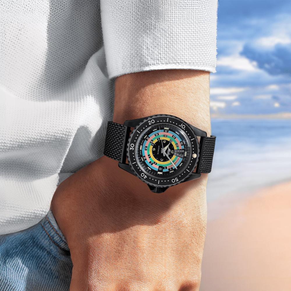 MIDO Ocean Star Decompression World Timer Automatic Limited Edition Black Dial 40.5mm Black Stainless Steel Mesh Bracelet M026.807.33.051.00 - 7